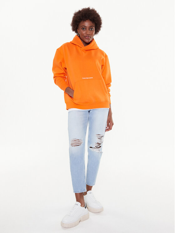 Calvin Klein Jeans Calvin Klein Jeans Bluza J20J220945 Pomarańczowy Oversize