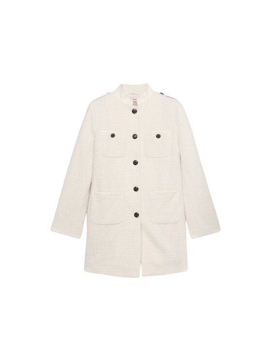 Oltre Oltre Płaszcz 0066R000461N011 Biały Baggy Fit