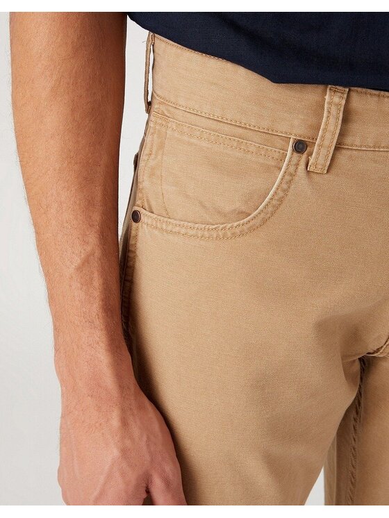Wrangler Wrangler Pantaloni di tessuto GREENSBORO Beige Straight Fit