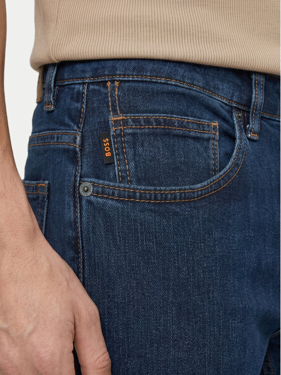 BOSS BOSS Jeans hlače Delaware Bo 50564546 Mornarsko modra Slim Fit