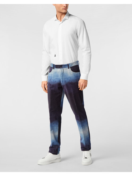 PHILIPP PLEIN PHILIPP PLEIN Chinosy 23533 Niebieski jasny Chino Fit