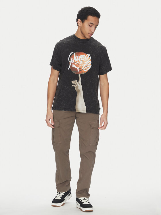 Puma Puma T-Shirt Dylan Exhibit 630475 Czarny Regular Fit