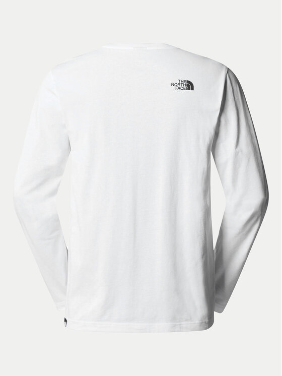 The North Face The North Face Longsleeve Simple Dome NF0A87QN Biały Regular Fit