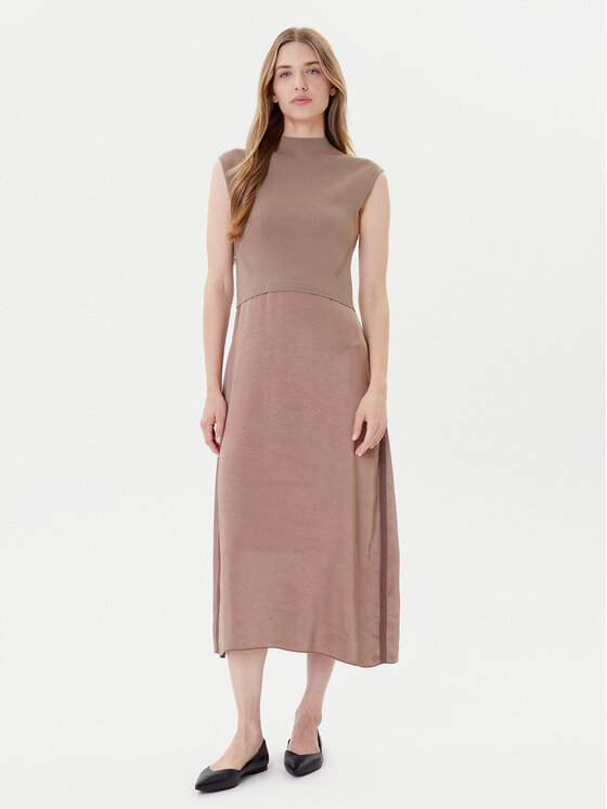 BOSS BOSS Ежедневна рокля Ferdolini 50542873 Бежов Regular Fit