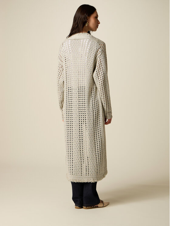 Oltre Oltre Maglione M577E001972N013 Argento Baggy Fit