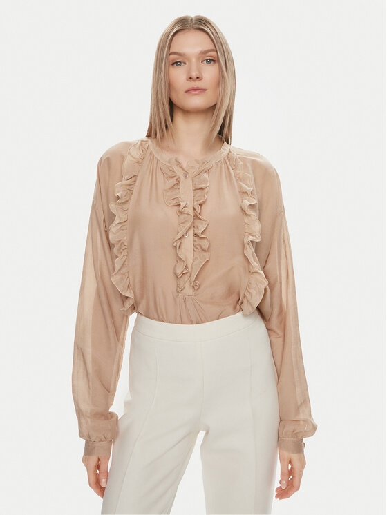Kontatto Kontatto Bluse B400C Beige Regular Fit