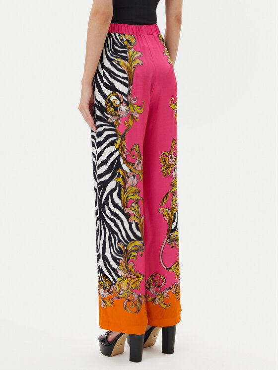 Versace Jeans Couture Versace Jeans Couture Hlače iz tkanine 78HAA1P2 Roza Straight Fit