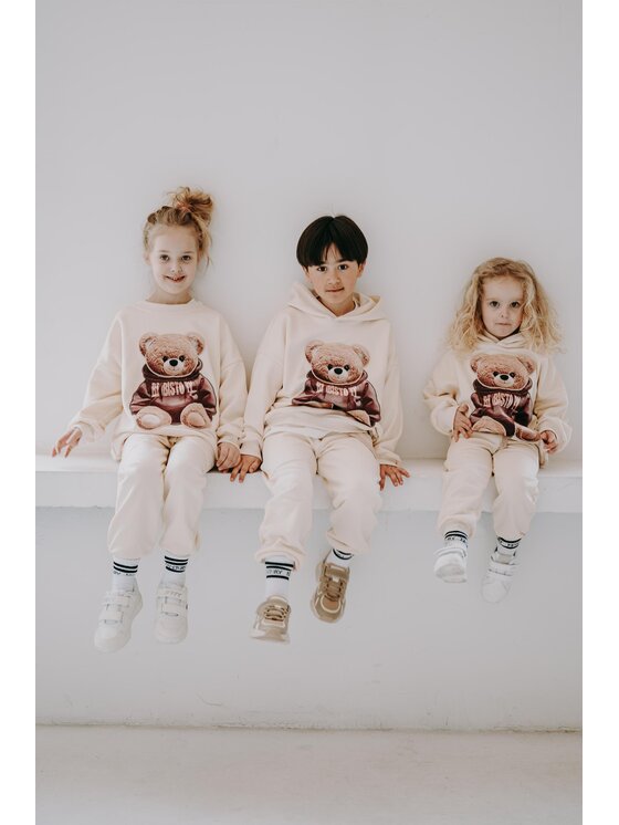 Bejbi Story Bejbi Story Bluza Bluza oversize Biscuit Teddy bez kaptura Écru Oversize