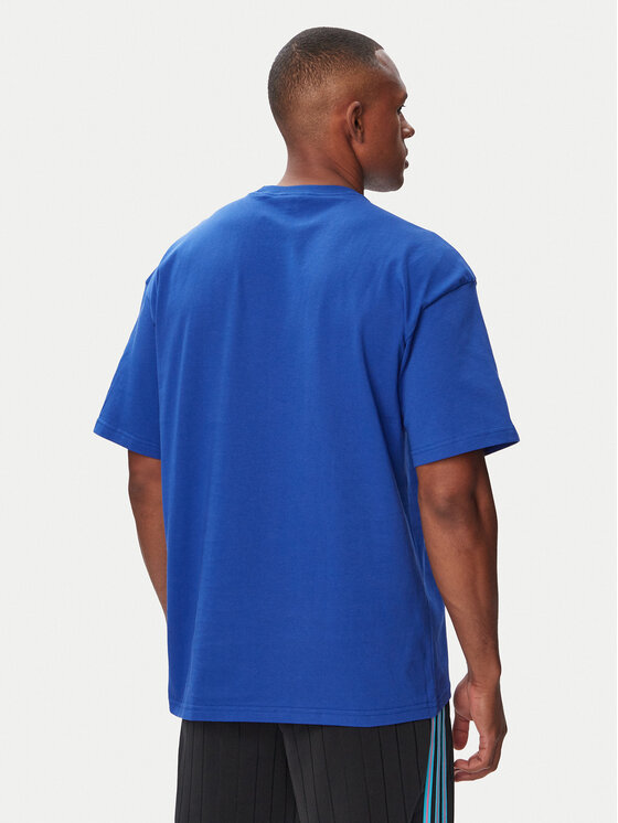 adidas adidas T-Shirt Trefoil Essentials HZ1002 Niebieski Loose Fit