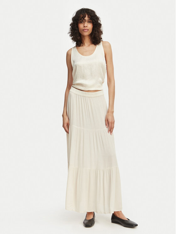 ONLY ONLY Maksi sijonas Mikka 15324808 Smėlio Regular Fit
