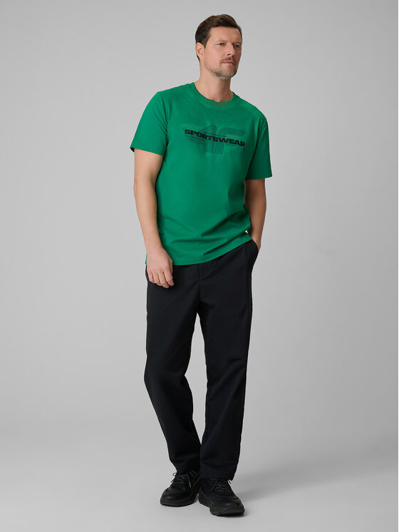 4F 4F T-Shirt SPORTS CLUB Zielony Regular Fit
