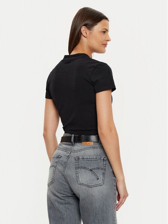 Guess Guess T-Shirt V4YI20 KCDH1 Schwarz Boxy Fit