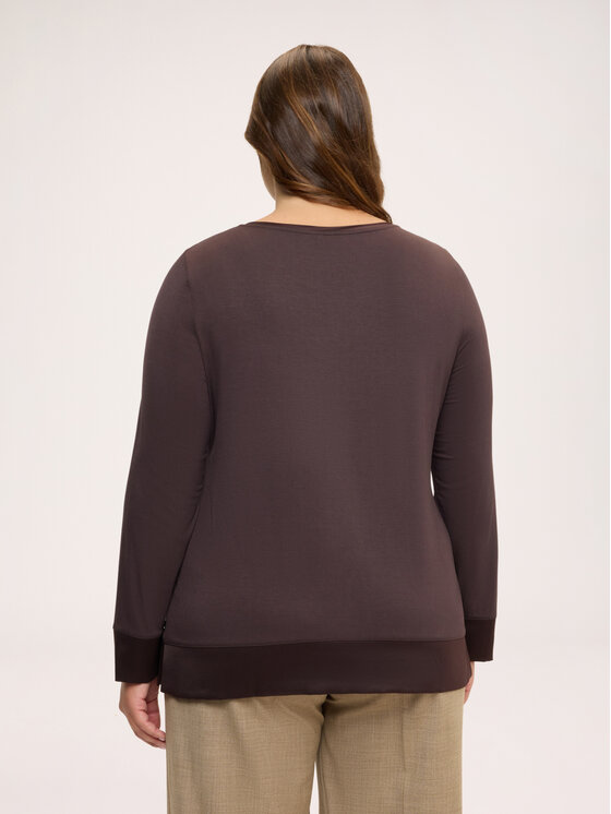 Fiorella Rubino Fiorella Rubino Bluzka G0CWL009267N032 Brązowy Boxy Fit