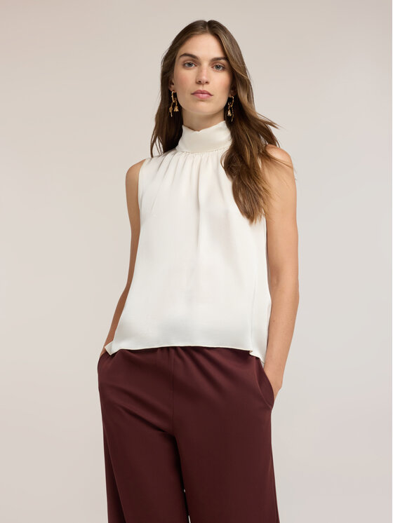 Motivi Motivi Top D137Q000659N021 Biały Regular Fit