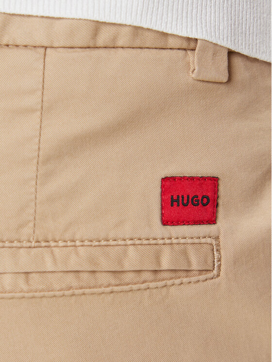 HUGO HUGO Chino nohavice David251D 50530886 Béžová Slim Fit