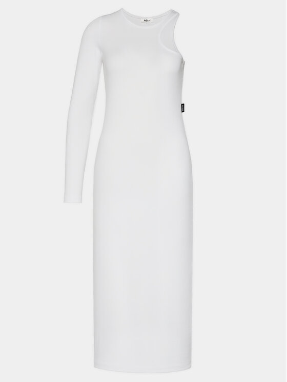 REPLAY Replay Трикотажна сукня W9074.000.23587 Білий Slim Fit