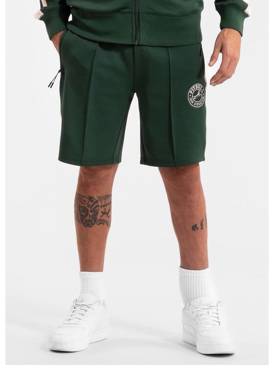 PITBULL PITBULL Szorty materiałowe Szorty dresowe Oldschool SAN DIEGO CA XL Zielony Regular Fit