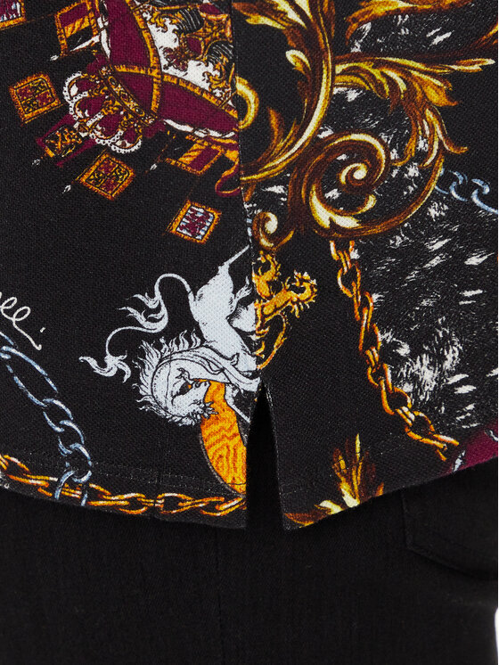 Just Cavalli Just Cavalli Polo 75OAG6R0 Melns Regular Fit