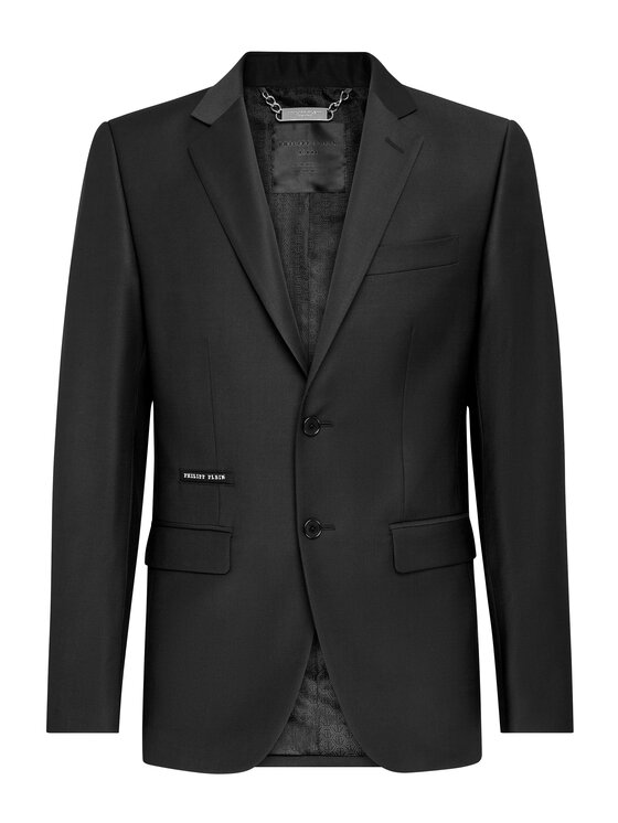 PHILIPP PLEIN PHILIPP PLEIN Marynarka 14631 Czarny Regular Fit