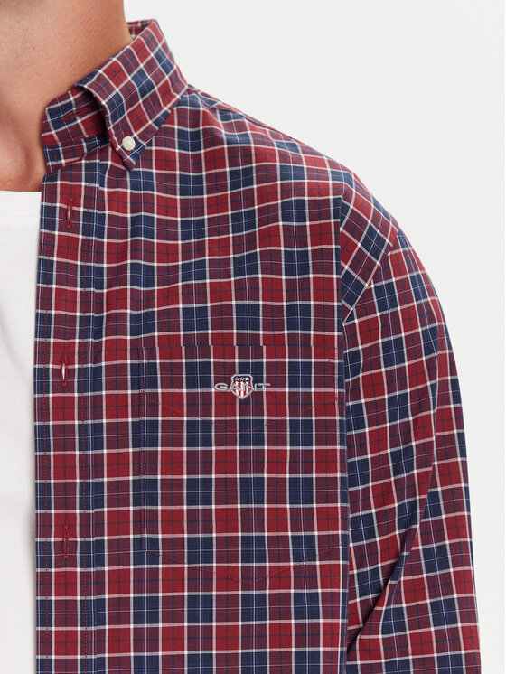 Gant Gant Košile 3250213 Bordó Regular Fit