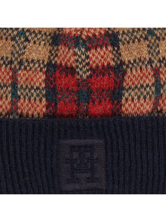 Tommy Hilfiger Tommy Hilfiger Sapka Tommy Check Beanie AW0AW15315 Sötétkék