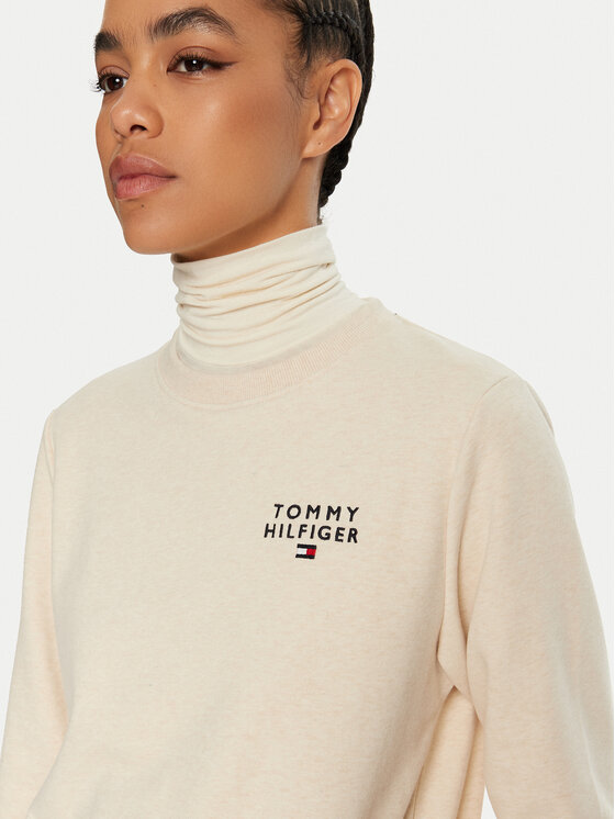 Tommy Hilfiger Tommy Hilfiger Majica dugih rukava UW0UW04521 Bež Regular Fit