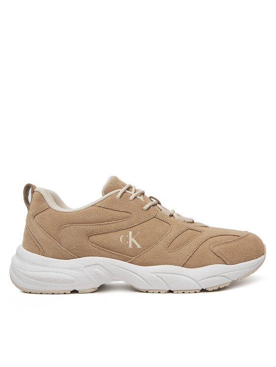Calvin Klein Jeans Sneakersy Retro Tennis Low Mg Mix Media YM0YM01171 Béžová