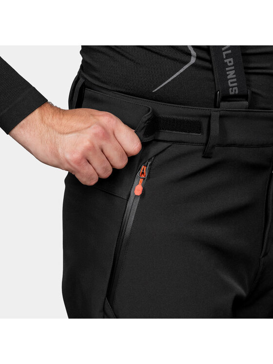 Alpinus Alpinus Spodnie narciarskie MK35095 Czarny Regular Fit