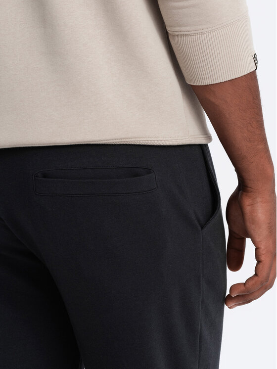 Ombre Ombre Teplákové kalhoty OM-PASK-0167 Černá Regular Fit
