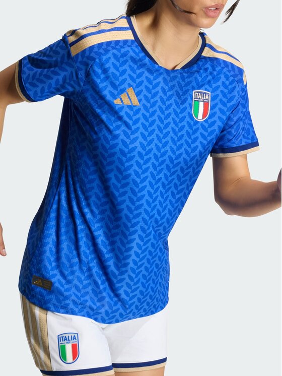 adidas adidas Koszulka techniczna Italy 26 Women's Team Home Authentic Jersey Błękitny Slim Fit