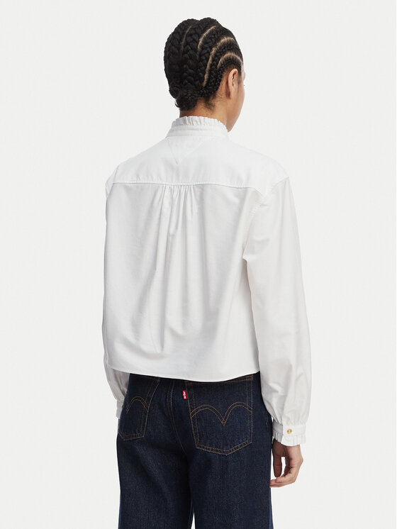 Tommy Hilfiger Tommy Hilfiger Krekls Oxford WW0WW48914 Balts Boxy Fit