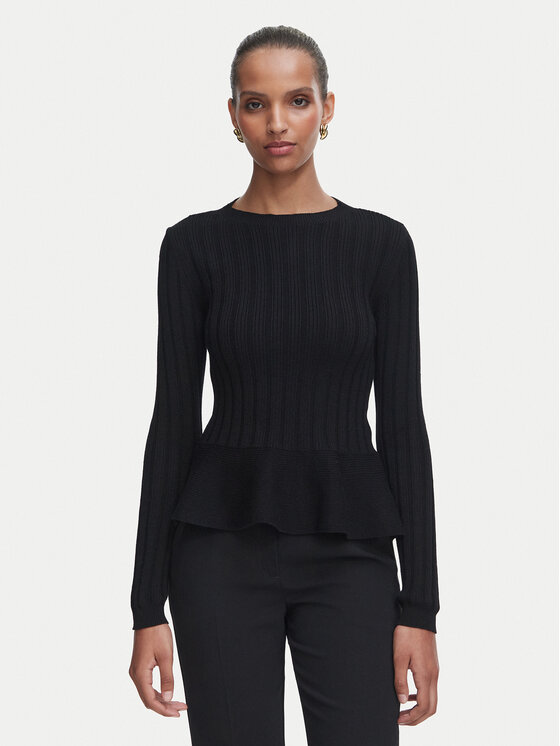 Rinascimento Blūze CFM0012308003 Melns Slim Fit