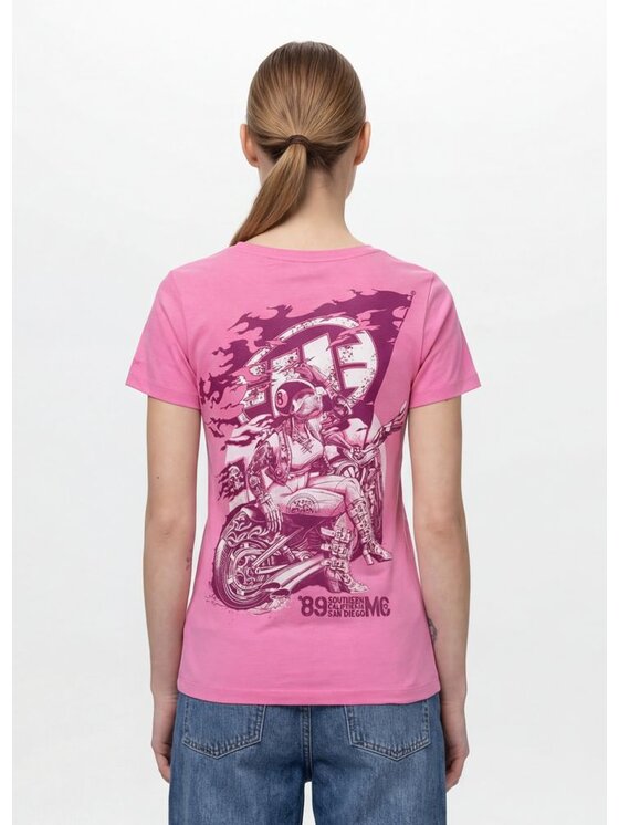 PITBULL PITBULL T-Shirt MC HEART Różowy Regular Fit
