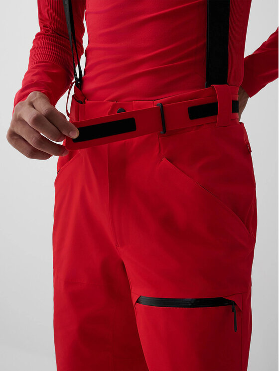 4F 4F Spodnie narciarskie 4F PRO SKI Czerwony Regular Fit