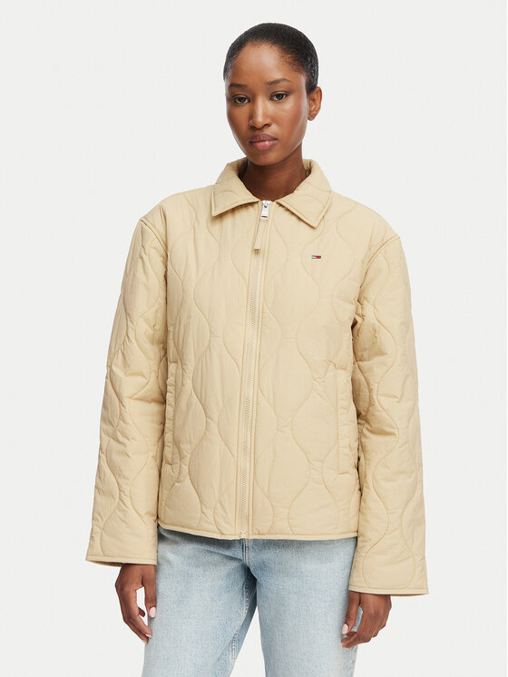 Tommy Jeans Átmeneti kabát Tjw Coach DW0DW22909 Bézs Regular Fit