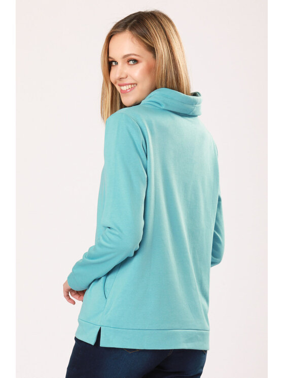 QUIOSQUE QUIOSQUE Halenka 19-TD-108 Modrá Regular Fit