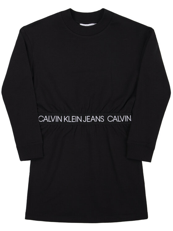 Calvin Klein Jeans Calvin Klein Jeans Vestito da giorno Logo Waistband IG0IG00423 Nero Regular Fit