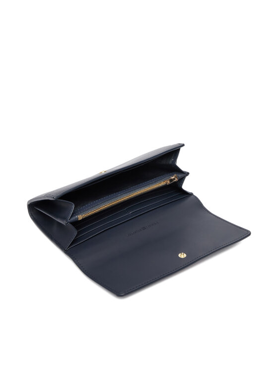 Tommy Hilfiger Tommy Hilfiger Piniginė Th Icon Lrg Flap Wallet Corp AW0AW18656 Tamsiai mėlyna