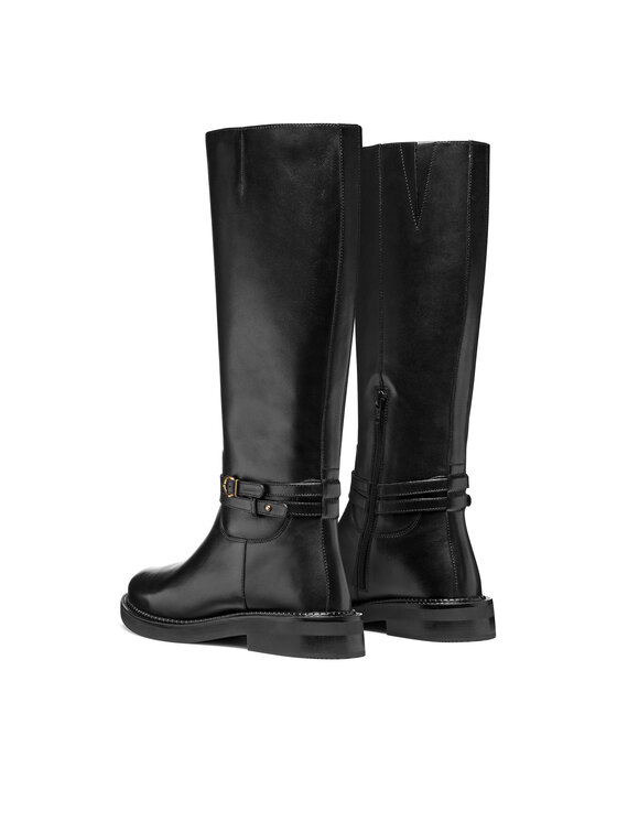 Geox Geox Kozačky ve vojenském stylu D Serilda D56WYA 00043 C9999 Černá