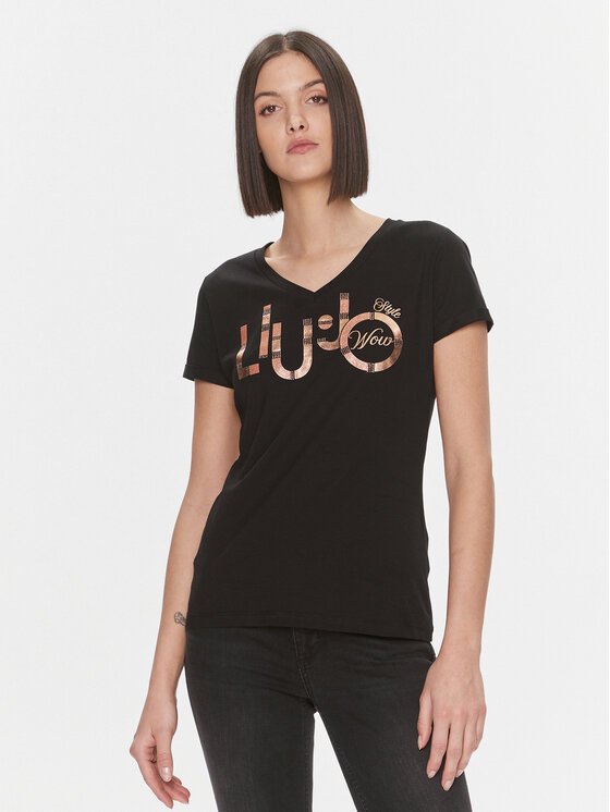 Liu Jo T-shirt MF3338 JS923 Crna Regular Fit