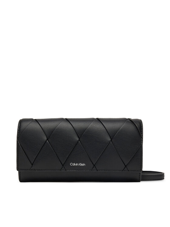 Női Táska Calvin Klein, Fekete, Ck Woven Convertible Wallet Bag K60K612970