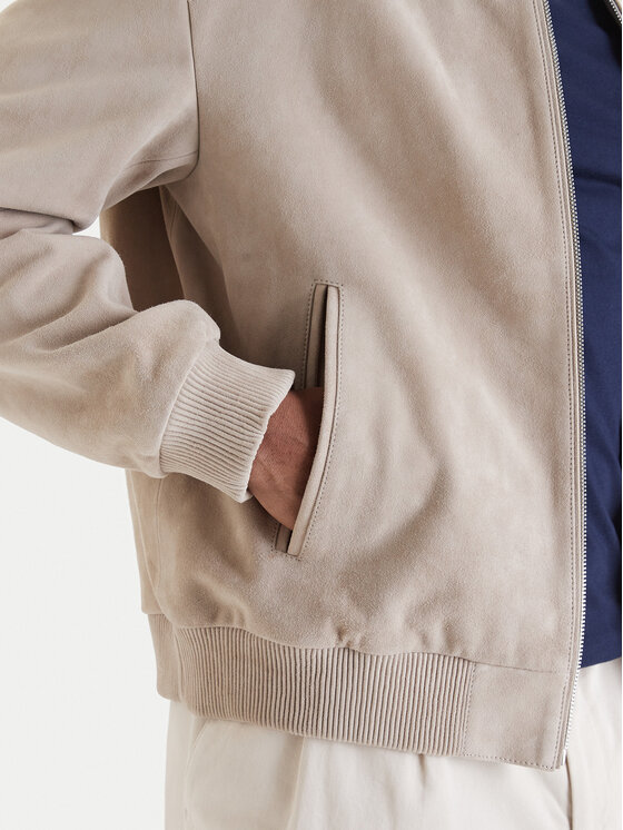 BOSS BOSS Шкіряна куртка H-Muller 50543213 Бежевий Regular Fit