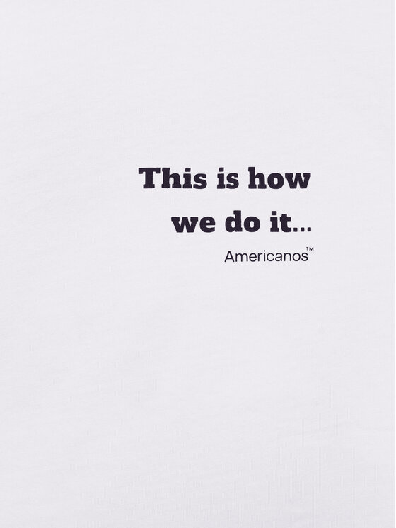 Americanos Americanos T-Shirt Unisex Fargo Biały Relaxed Fit