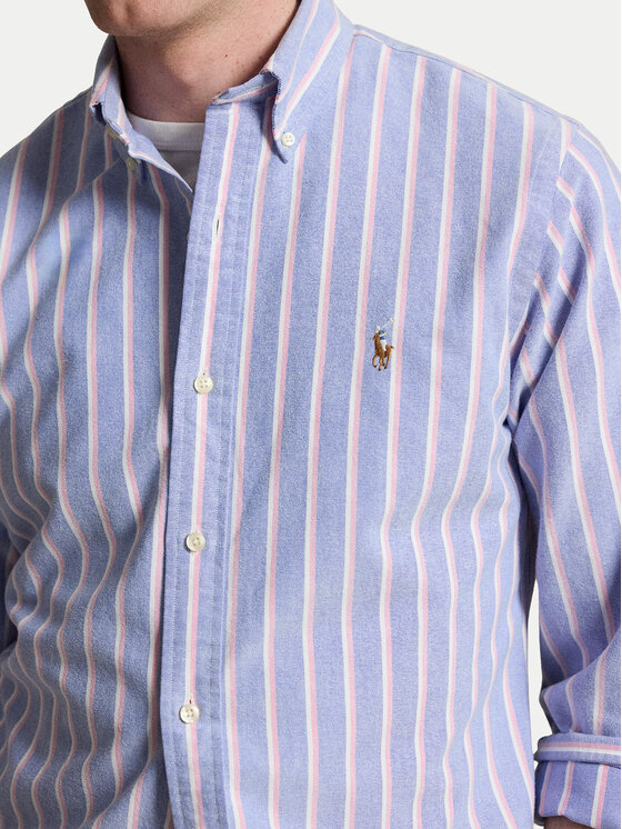 Polo Ralph Lauren Polo Ralph Lauren Πουκάμισο 710928918002 Ανοιχτό μπλε Custom Fit