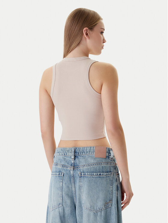 Guess Guess Top V3GP19 K8RT2 Beżowy Slim Fit