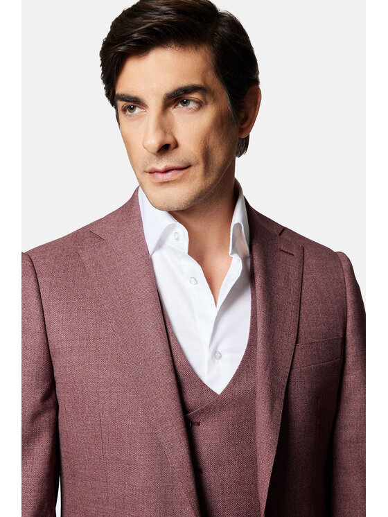 Lancerto Lancerto Garnitur Monterrey GA073124000013 Bordowy Slim Fit
