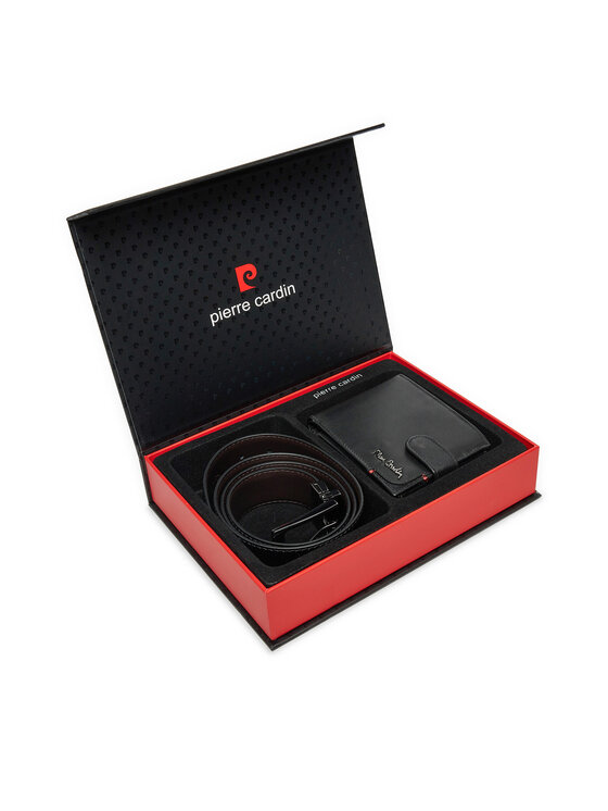 Pierre Cardin Pierre Cardin Set portafoglio e cintura ZG-EX-12 Nero