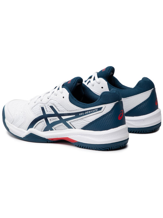 Asics Asics Čevlji za tenis Gel-Dedicate 6 Clay 1041A080 Bela