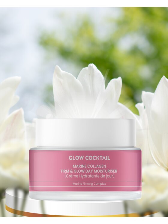 Glow Cocktail Glow Cocktail Krem Dzienny Kolagen Morski – Ujędrniający i Rozświetlający 50 ml Pielęgnacja na dzień