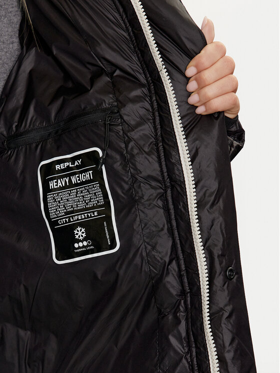 REPLAY REPLAY Зимно яке W7800.000.84198 Черен Oversize